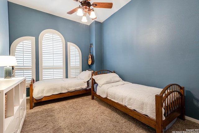 6502 Amber Oak, San Antonio, TX 78249 - carpeted bedroom featuring baseboards and a ceiling fan