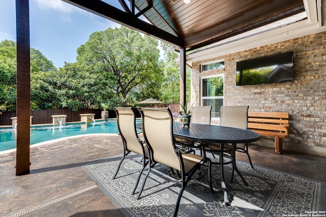 6502 Amber Oak, San Antonio, TX 78249 - view of patio featuring outdoor dining area