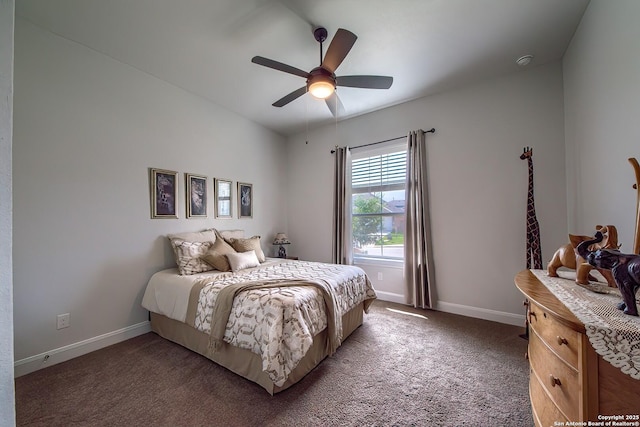 14815 Highdere, San Antonio, TX 78245 - bedroom featuring baseboards, light carpet, and ceiling fan