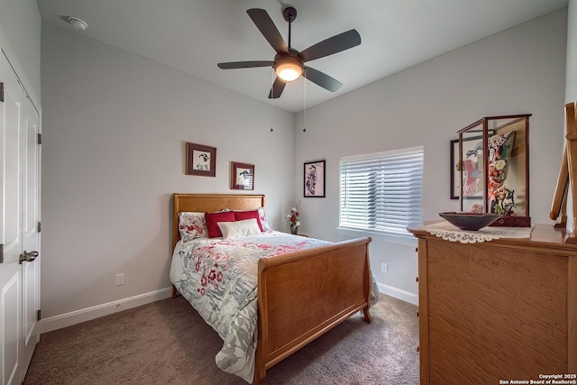 14815 Highdere, San Antonio, TX 78245 - carpeted bedroom with baseboards and ceiling fan