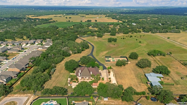 208 Cascade Caverns, Boerne, TX 78015 - aerial view of property's location featuring rural landscape and nearby suburban area