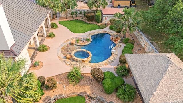 208 Cascade Caverns, Boerne, TX 78015 - view of pool with a patio and a pool with connected hot tub