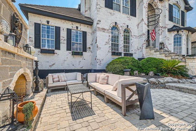 41 Champions Run, San Antonio, TX 78258 - view of patio featuring an outdoor hangout area