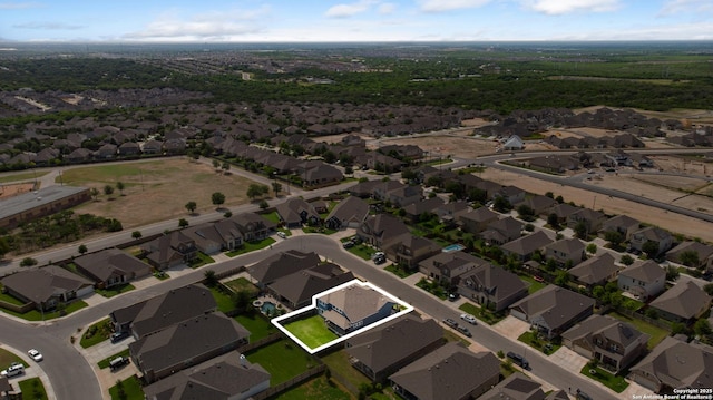 12815 Fort Belknap, San Antonio, TX 78245 - aerial view of property's location featuring property boundaries highlighted and nearby suburban area