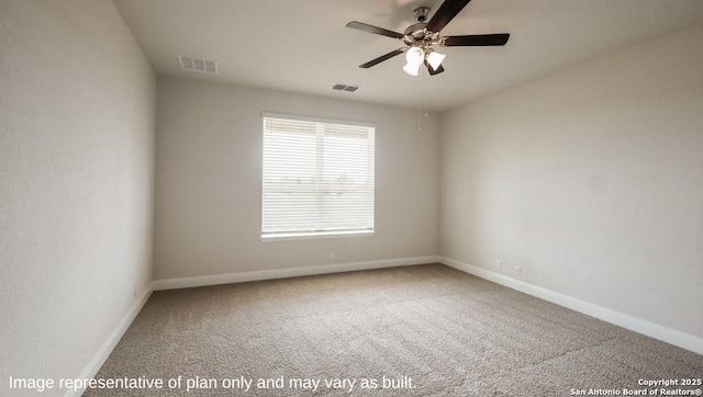 21055 Millstream Bnd, San Antonio, TX 78266 - carpeted empty room with baseboards and ceiling fan