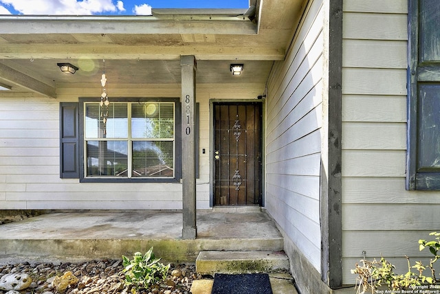 8810 Pensive, Converse, TX 78109 - doorway to property with covered porch