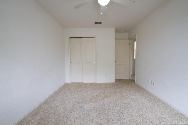 8219 Wayside Crk, San Antonio, TX 78255 - unfurnished bedroom with a closet, carpet, a ceiling fan, and baseboards