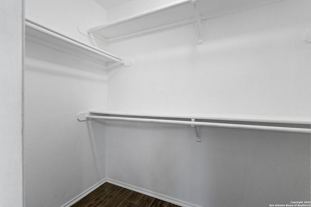 6431 Brookway, San Antonio, TX 78240 - walk in closet with dark wood-style flooring