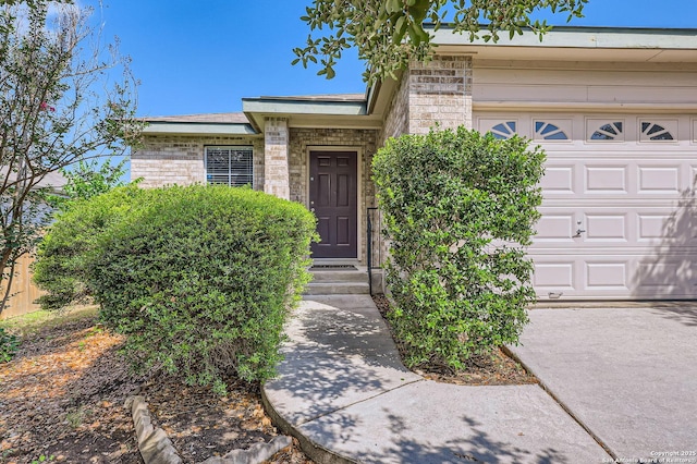 9215 Granberry, Universal City, TX 78148 - view of front facade with a garage and brick siding
