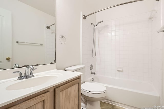 9215 Granberry, Universal City, TX 78148 - full bathroom featuring toilet, vanity, and washtub / shower combination