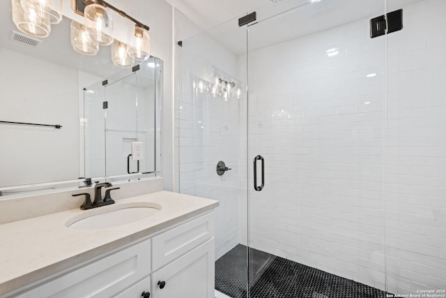108 Bryn Mawr Dr, San Antonio, TX 78209 - bathroom with vanity and a stall shower