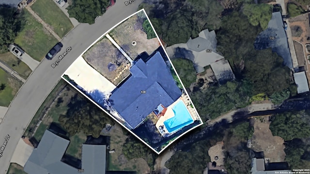108 Bryn Mawr Dr, San Antonio, TX 78209 - map / location featuring property parcel outlined