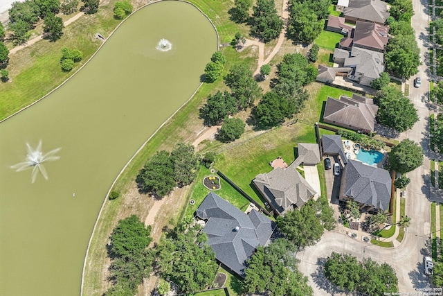 8611 Torry Vw, Houston, TX 77095 - aerial view of property's location with a nearby body of water, nearby suburban area, and a pool area