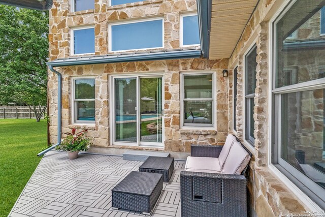 121 Maderas, Seguin, TX 78155 - view of patio / terrace with outdoor lounge area