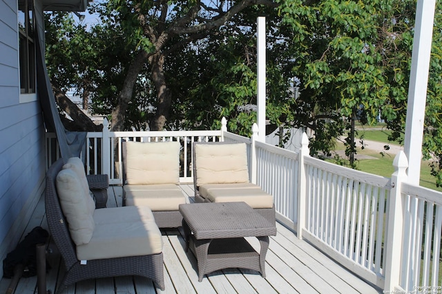 38 Peggy, Palacios, TX 77465 - view of wooden terrace