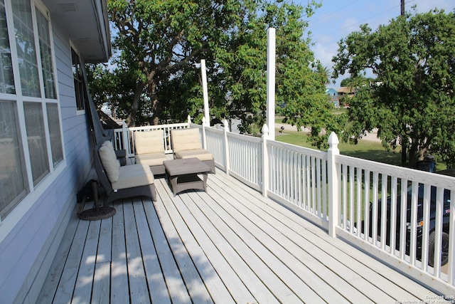 38 Peggy, Palacios, TX 77465 - deck featuring an outdoor hangout area