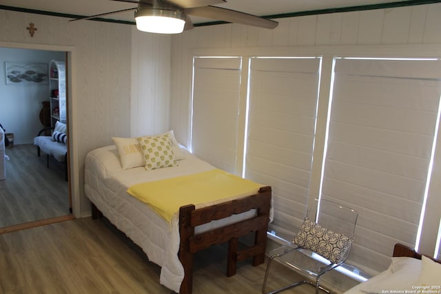 38 Peggy, Palacios, TX 77465 - bedroom featuring wood finished floors and ceiling fan