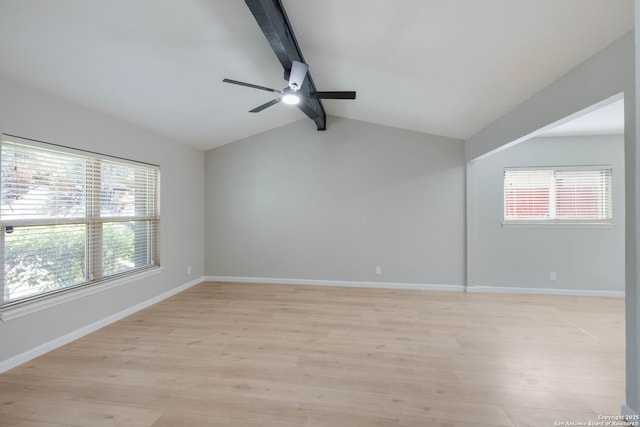 6518 Spring Hurst Dr, San Antonio, TX 78249 - spare room featuring ceiling fan, light wood-style floors, and baseboards