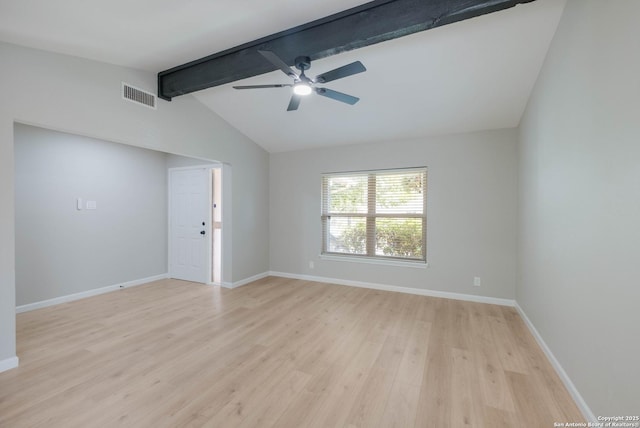 6518 Spring Hurst Dr, San Antonio, TX 78249 - spare room featuring light wood finished floors, a ceiling fan, and baseboards