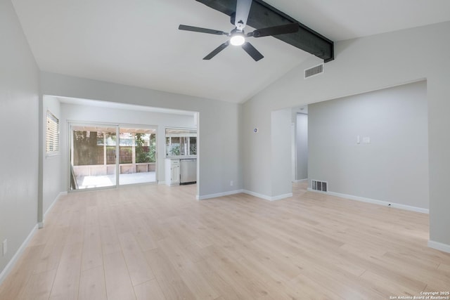 6518 Spring Hurst Dr, San Antonio, TX 78249 - unfurnished living room featuring light wood-style floors, a ceiling fan, and baseboards