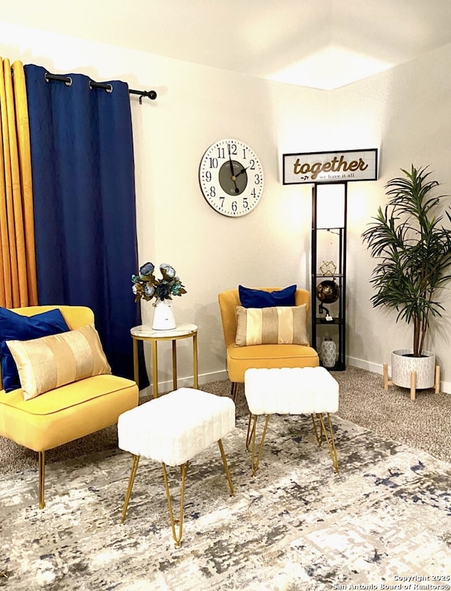 7003 Emerald Vly, San Antonio, TX 78242 - sitting room featuring carpet floors and baseboards