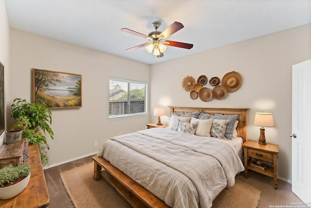 5626 Spring Sunshine, San Antonio, TX 78247 - bedroom with carpet flooring, baseboards, and a ceiling fan