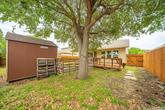 3407 Maguey Trl, San Antonio, TX 78245 - fenced backyard featuring a deck
