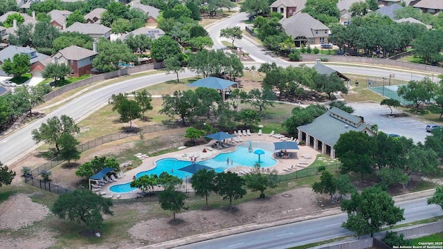 3714 Cotoneaster, San Antonio, TX 78261 - aerial view of residential area with a pool area