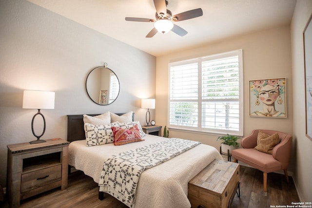 12805 Big Tank Rnch, San Antonio, TX 78245 - bedroom featuring wood finished floors and ceiling fan