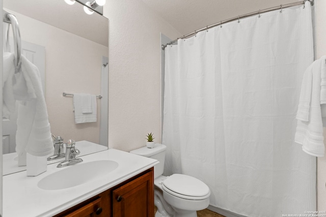 1015 Water Lily, San Antonio, TX 78260 - full bath featuring toilet, vanity, and a shower with shower curtain