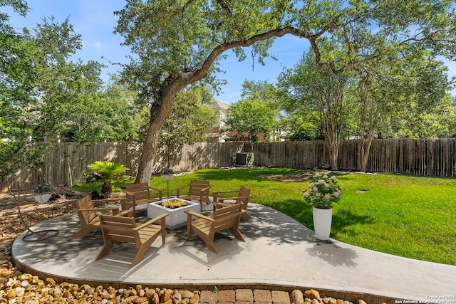 1015 Water Lily, San Antonio, TX 78260 - view of patio with an outdoor fire pit