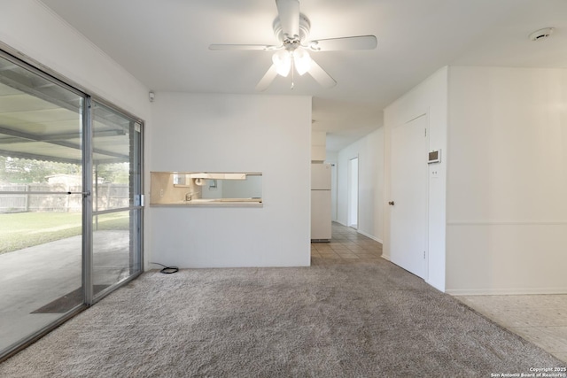4326 Hall Park, San Antonio, TX 78218 - empty room with ceiling fan, carpet flooring, and a smoke detector