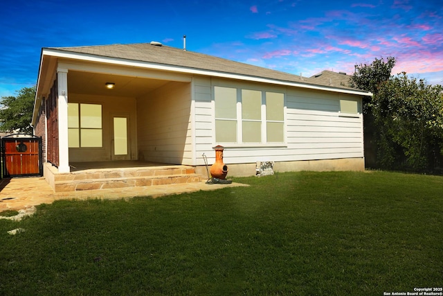 3410 Port Pl, San Antonio, TX 78253 - back of house with a lawn and a patio