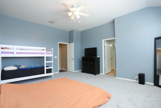 3410 Port Pl, San Antonio, TX 78253 - bedroom featuring carpet, baseboards, and ceiling fan
