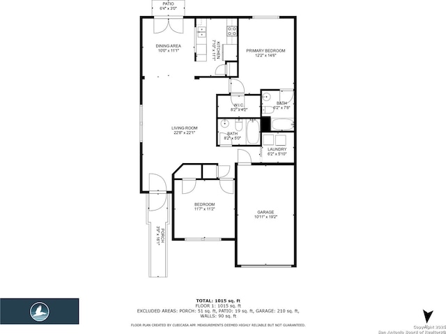6826 Evercrest, San Antonio, TX 78239 - home floor plan