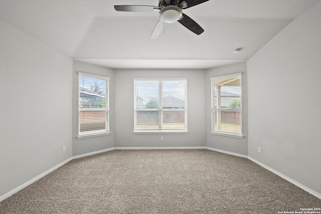 12942 Irvin Path, San Antonio, TX 78254 - empty room featuring plenty of natural light, carpet floors, ceiling fan, and baseboards