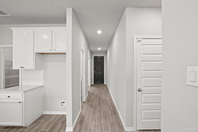 12942 Irvin Path, San Antonio, TX 78254 - hall featuring wood tiled floors, recessed lighting, and baseboards