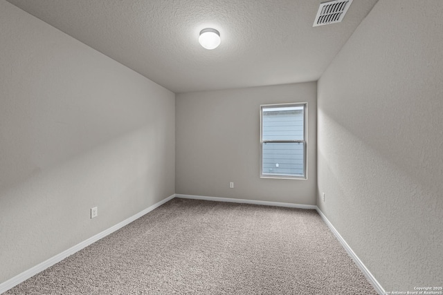 6228 Persimmon Lk, San Antonio, TX 78254 - spare room featuring a textured ceiling, carpet, baseboards, and a textured wall