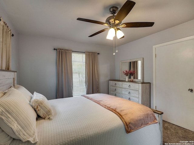 126 Arnold, San Antonio, TX 78213 - carpeted bedroom with a ceiling fan