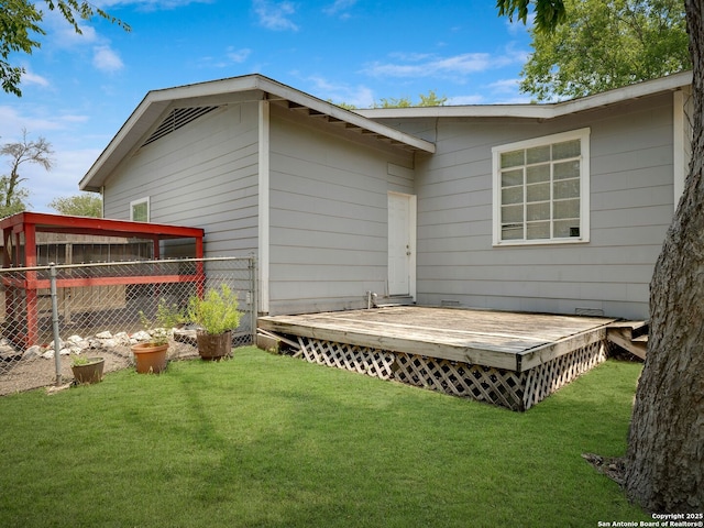 126 Arnold, San Antonio, TX 78213 - back of house featuring a deck, a sunroom, and a yard
