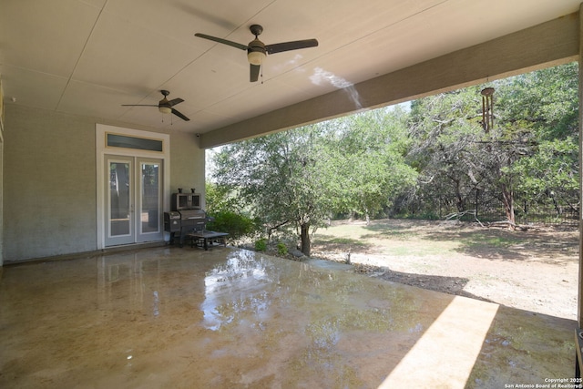 24342 Mateo Rdg, San Antonio, TX 78261 - view of patio / terrace featuring a ceiling fan