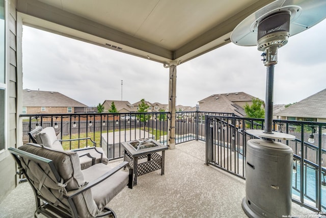 7604 Pecos Rdg, Boerne, TX 78015 - view of patio / terrace featuring a residential view and a balcony