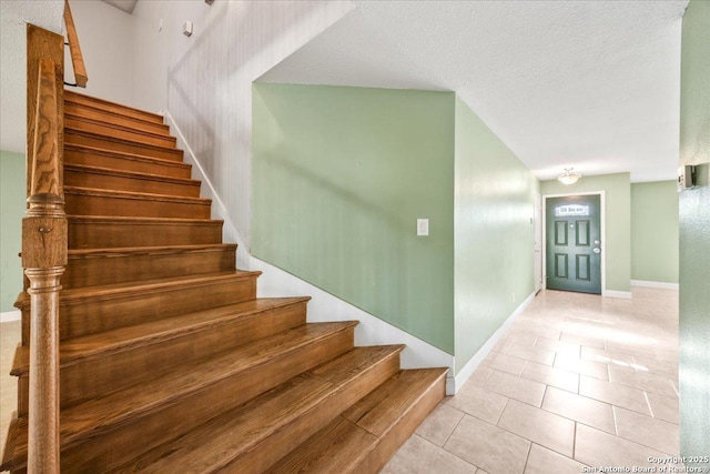 6119 Ferrysage, San Antonio, TX 78244 - staircase with tile patterned flooring and baseboards