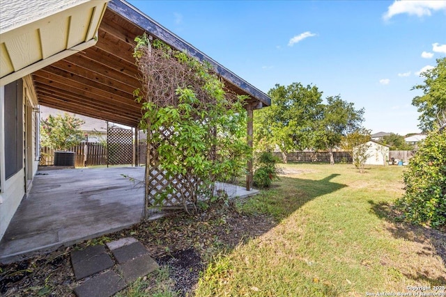 6119 Ferrysage, San Antonio, TX 78244 - view of yard with a patio and central air condition unit
