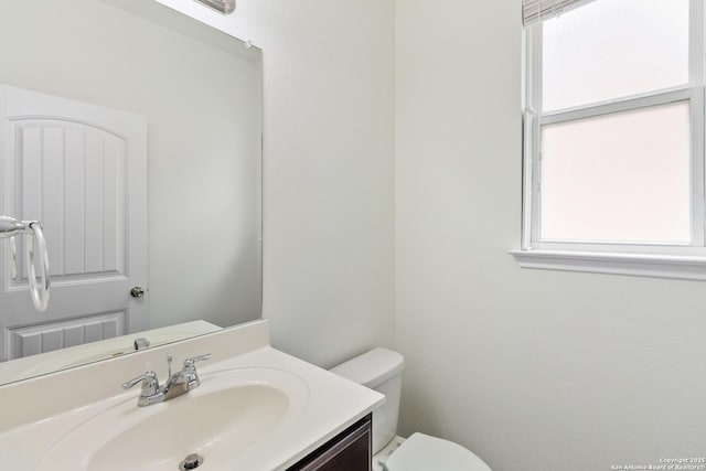 5509 Calaveras, San Antonio, TX 78253 - bathroom with toilet and vanity