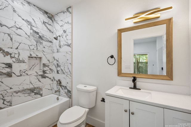 101 New York, San Antonio, TX 78214 - bathroom with vanity, toilet, and tub / shower combination