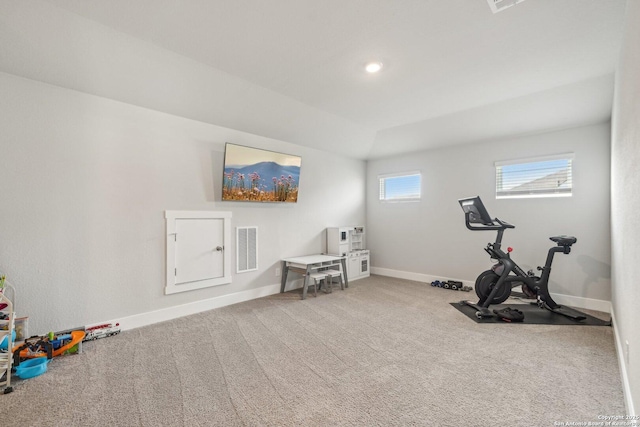4538 Nueces, San Antonio, TX 78253 - workout room featuring baseboards and carpet
