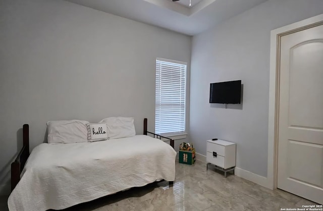 1726 Claudia Vis, San Antonio, TX 78224 - bedroom featuring light marble finish floors and baseboards