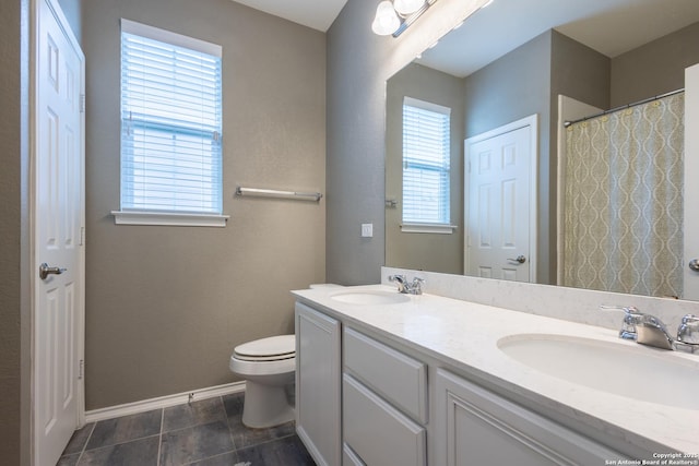 7566 Copper Kettle, Converse, TX 78109 - full bathroom featuring double vanity, toilet, and baseboards