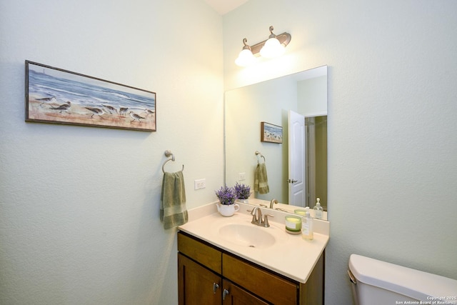414 Aspen, San Antonio, TX 78253 - bathroom with vanity and toilet